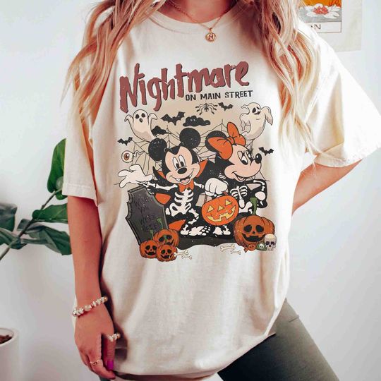 Disney vintage  shirt - Disney Halloween shirt - Disney Epcot shirt - Disney latte shirt - nightmare on Main Street shirt