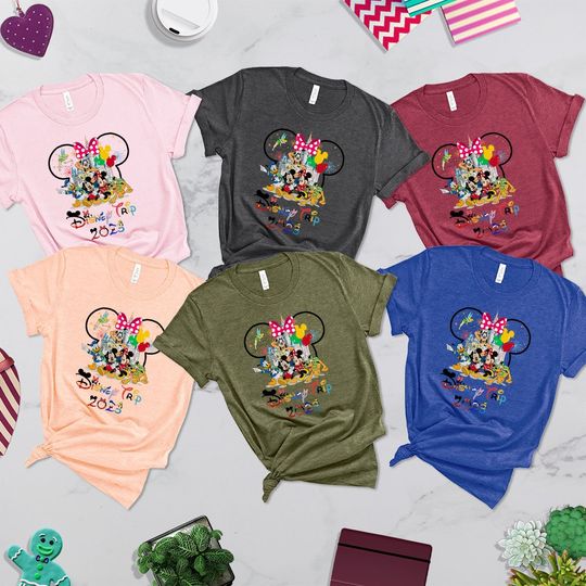2023 Disney Trip T-Shirt, Adults Kids Disneyland, Disneyworld Trip Shirt, Minnie Mickey Matching Family Shirt, Disney Trip Tees,