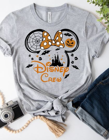 Disney Crew Minnie Halloween Shirt, Minnie Family Shirt, Halloween Gift, Minnie Mouse Shirt, Disney Tee, Disney T-Shirt, Minnie Ears tshirt