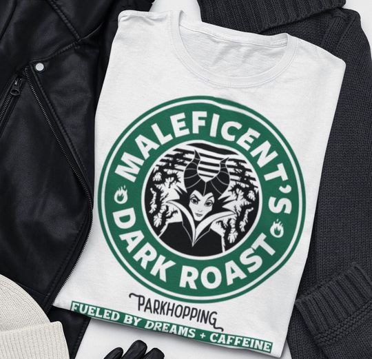 Maleficent's Dark Roast Villain Starbucks Coffee Unisex Softstyle T-Shirt / Disney Villain Shirt / Starbucks Disney TShirt / Vacation Tee