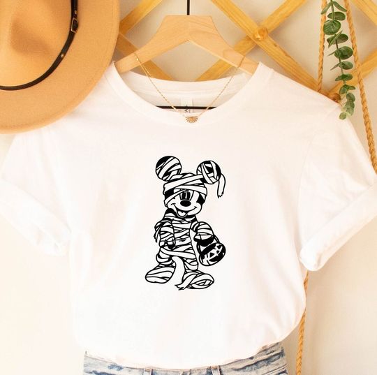 Disney Mickey Mummy, Holding Pumpkin, Halloween Night Graphic, Unisex Gift T-Shirt, Shirt Gift For Men, Women Hoodie, Sweatshirt Kid T-Shirt