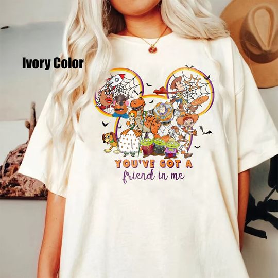 You've Got A Friend In Me Toy Story Shirt, Disney Halloween 2023 Shirt, Mickey Head Halloween Shirt, Disney Toy Story Characters Shirt
