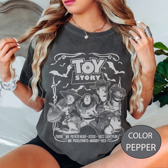 Retro Toy Story Halloween Shirt, Disney  Shirt, Toy Story Shirt, Woody Shirt, Trick or Treat, Toy Story Family Shirts