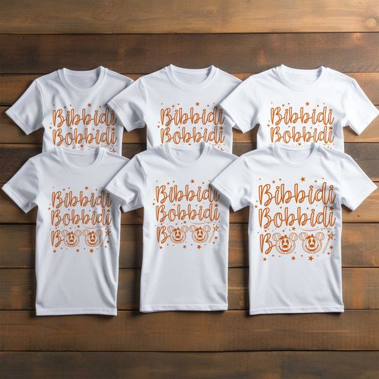 Bibbidi Bobbidi Boo Halloween Shirt, Jaq And Gus Shirt,Halloween Pumpkin Shirt, Disney Cinde T-shirt, Halloween Shirt, Disney