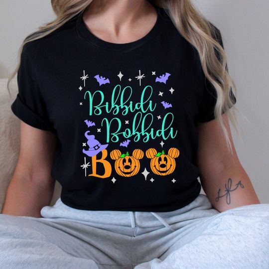 Bibbidi Bobbidi Boo Shirt, Disney Cinde Shirt, Halloween Matching T-shirt, Halloween Costume, Halloween Pumpkin, Funny Halloween Gift