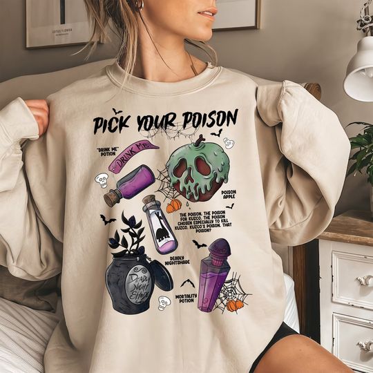Halloween Vintage Disney Pick Your Poison Sweatshirt