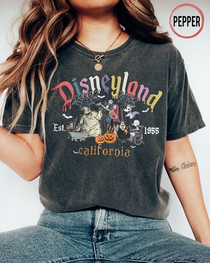Vintage The Nightmare Before Christmas Shirt, Disneyland Halloween Shirt, Jack Skellington Shirt, Jack and Sally Shirt, Oogie Boogie Shirt