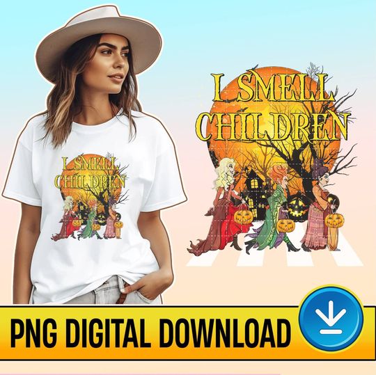 Hocus Pocus Sanderson Sisters Abbey Road Pumpkin Png | Witch Scary Movie Png | Disneyland Halloween | I Put a Smell On You Instant Download