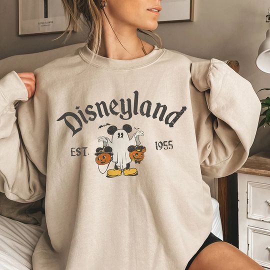 Disneyland Est 1955 Mickey Mouse Halloween Sweatshirt, Mickey Halloween Pumpkins Shirt, Disneyland Halloween Shirt, Halloween Mickey Ghost