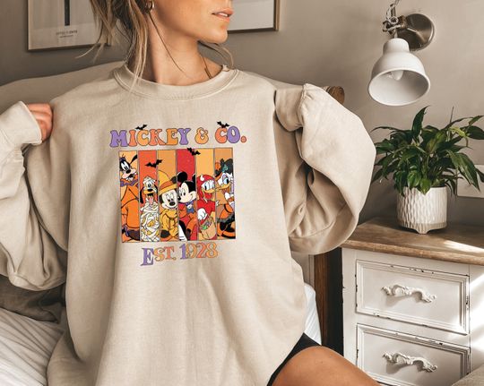 Halloween Disneyland Sweatshirt, Halloween Mickey Co Shirt, Retro Halloween Disney Trip Shirt, Halloween Gifts, Mickey Halloween Shirt