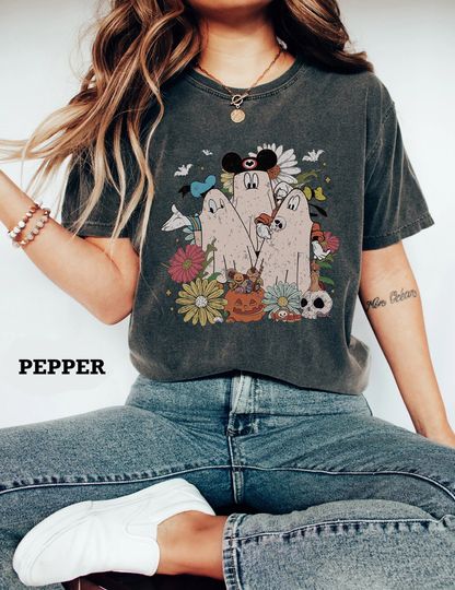 Vintage Mickey And Friend Ghost  Shirt, Mickey Halloween Shirt, Disney Halloween Shirt, Halloween Shirt