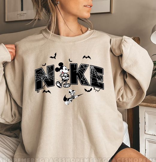 Halloween Mickey Crewneck Sweatshirt, Retro Halloween Crewneck, Halloween Disneyland Shirt, Vintage Halloween Crewneck,Skeleton Mickey Mouse