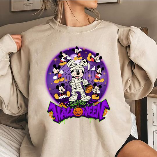 Disney Halloween Sweatshirt, Mickey Halloween Sweatshirt, Disney Mickey Halloween Shirt, Disney Skeleton Sweatshirt, Disneyland Halloween