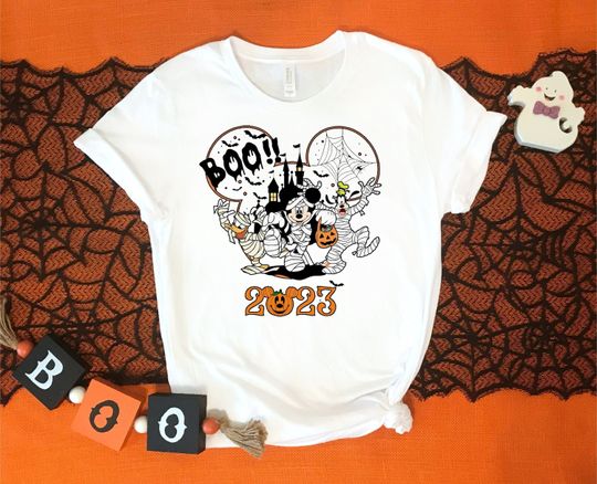 Disney Halloween Shirt, Halloween Boo 2023 Shirt, Disney Trip Shirt, Gift For Halloween, Disney Characters Shirt, Halloween Family Shirt