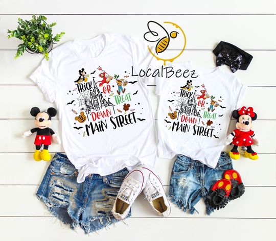 Trick or Treat on Main Street, Disney Shirt, Disney Magic Kingdom Shirt, Disney Halloween Shirt,  Disney Shirts For Kids and Adults  DL61