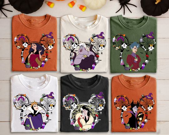 Disney Villains Characters Shirt, Disney Villain Shirt, Villain Halloween Shirt, Villain Shirt, Horror Villain Shirt, Family Villain Shirt
