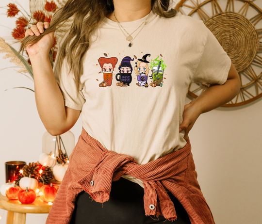 Sanderson Sisters Pumpkin Spice Shirt, Disney Halloween Shirt, Coffee Lover T-Shirt, Disneyland Tee, Disney World Shirt, Halloween Costume