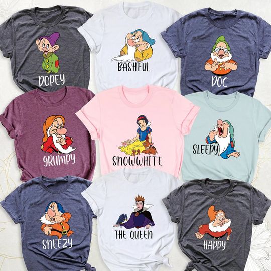 Seven Dwarfs Shirts, Disney Group Shirt, Disney Family Shirt