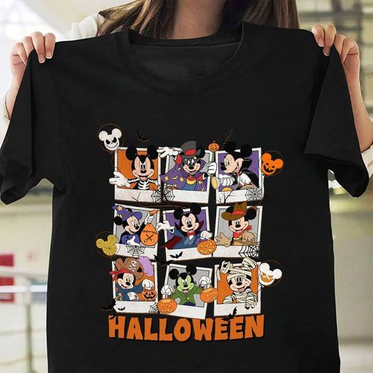 Retro Mickey Halloween Shirt, Disney Mickey Mouse Tee, Mickey Ghost Shirt, Spooky Mickey Shirt, Mickey Vampire Shirt, Mickey Skeleton Shirt