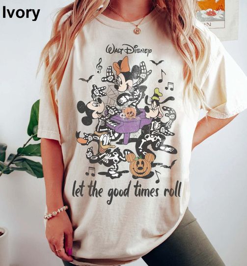 Let Good Time Roll Shirt, Disneyworld Halloween Shirt, Mickey And Friends Halloween Shirt, Mickey Skeleton Shirt, Disney Trip Shirt