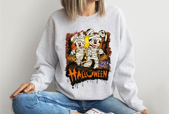 Disney Halloween Sweatshirt, Vintage Mickey and Friend Sweatshirt