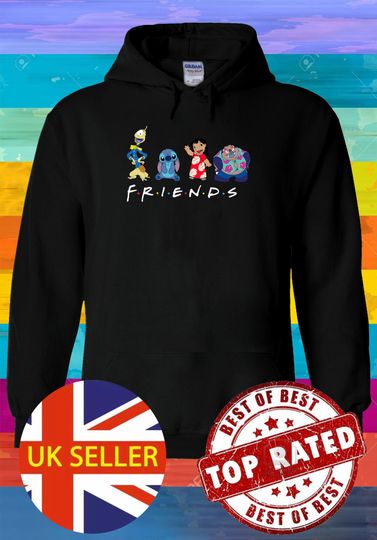 Disney Stitch Lilo Central Perk Hoodie Sweatshirt Pullover Winter Men Women Ladies Gildan S-M-L-XL-XXL-3XL-4XL-5XL Unisex V254