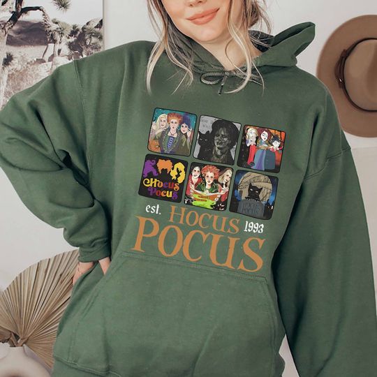 Disney Hocus Pocus Est 1993 Sweatshirt, Vintage Sanderson Sisters Shirt, Halloween Witches Shirt, Halloween Party Sweatshirt, Spooky Vibes