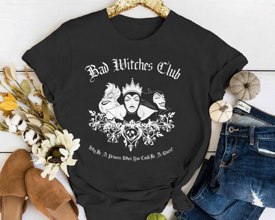 Vintage Retro Villains Bad Witches Club Shirt, Disney Villians Shirt, Evil Friends Shirt, Halloween Shirt, Disney Witch Shirt,Villains Shirt
