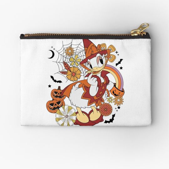Disney Halloween Daisy Duck Floral Witch Makeup Bag