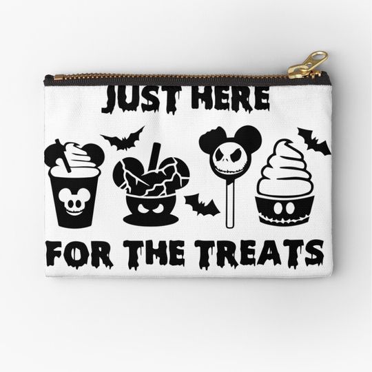 Disney Halloween Mickey Just Here For The Trearts Makeup Bag