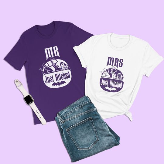 Haunted Mansion Shirt, MR Just Hitched Shirt, Hitchhiking Ghosts Shirt, Couples Disney Shirts, Disney Family Shirts, Disney Halloween Shirts
