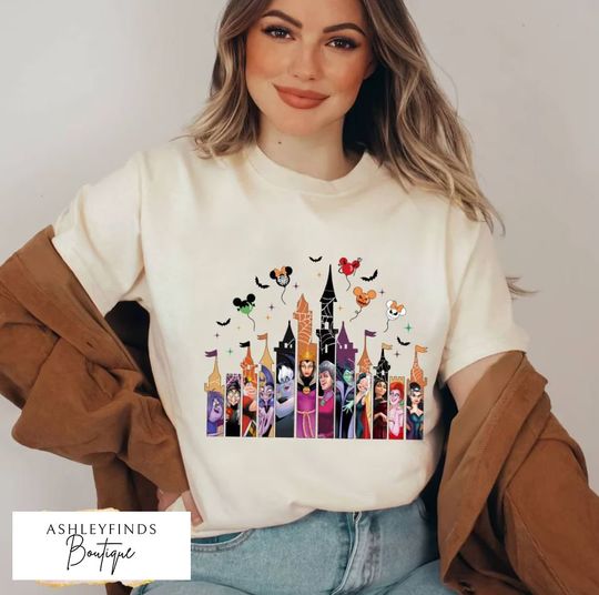 Disney Villains Shirt, Disney castle Shirt, Villains Squad Shirt, Disney Character Shirt, Disney Halloween Shirt, Halloween Party Shirt, XT