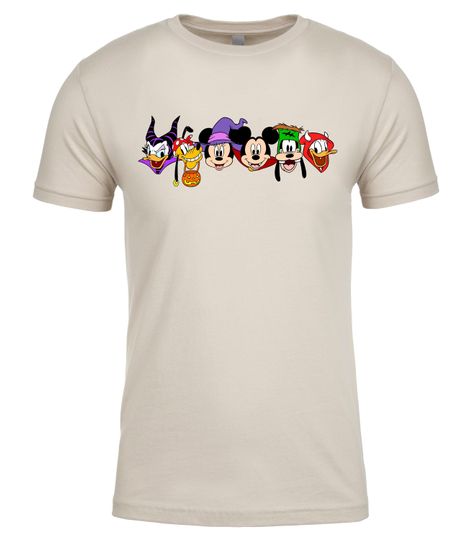 Disney Halloween Mickey & Friends in costume | Mickey Mouse Minnie Mouse Donald Duck Goofy Daisy Duck Pluto | DTG printed