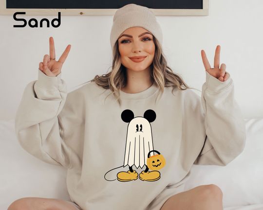 Disney Halloween Sweatshirt, Ghost Mickey Mouse Sweatshirt, Cute Mickey Sweatshirt