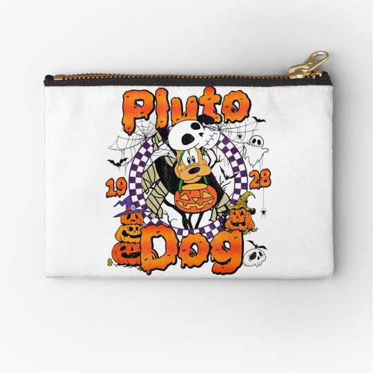 Retro Disney Halloween Pluto Dog Makeup Bag