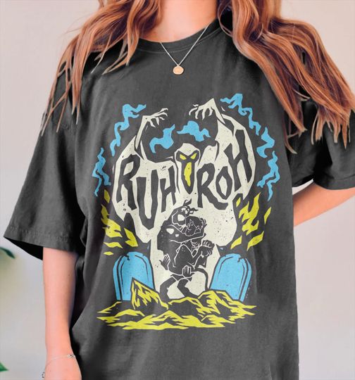 Vintage Scooby doo Ruh Roh Shirt, Disney halloween shirt