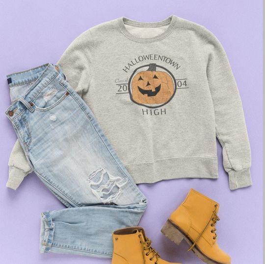 Halloweentown High School Unisex Crewneck Sweatshirt| Great Pumpkin | Disney Channel Movie | Marnie | Halloween Movie