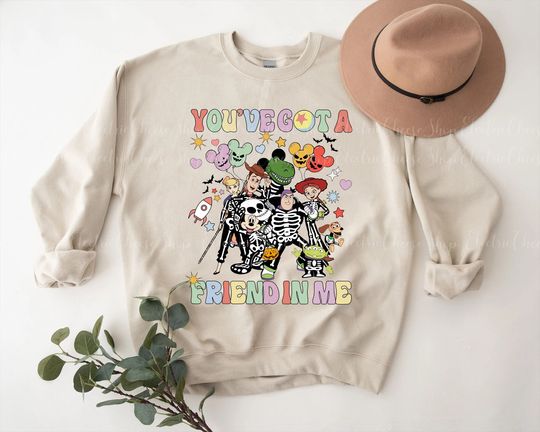 Toy Story Skeleton Halloween Shirt, Disney Halloween  Color Shirt, Disneyland Halloween Shirt, Vintage Toy Story Shirt, Happy Hlw Tee