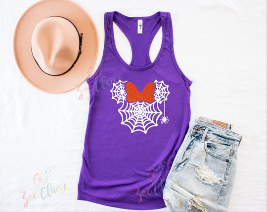 Disney Halloween, Trick Or Treat Shirt, Minnie Mouse Shirt, Halloween Tank Women, Girl Halloween Shirt, Cute Halloween Shirt