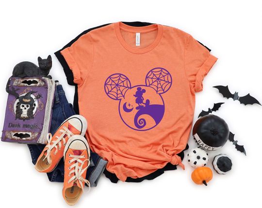 Mickey Mouse Spider Web, Disney Halloween Shirt, Disney Shirt, Halloween Matching Shirt, Minnie Mouse Disney Halloween Shirt Trick or Treat