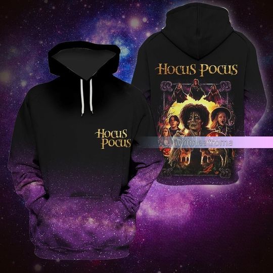 Halloween Gifts, Hocus Pocus Hoodie, Hocus Pocus 3D Hoodie, Disney Hoodie