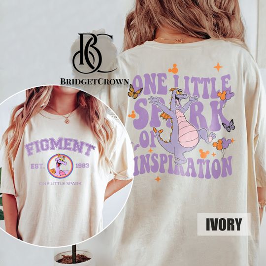 Disney Figment Shirt, Figment  Shirt, One Little Spark Of Inspiration Shirt, Purple Dragon Shirt, Disney Epcot Shirt
