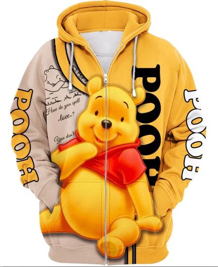 Disney Winnie The Pooh 3D Zip Hoodie