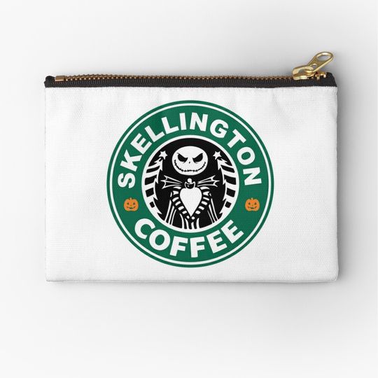 Retro Disney Halloween Skeleton Coffee Makeup Bag