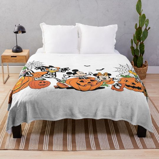 Disney Mickey And Friends Halloween Throw Blanket