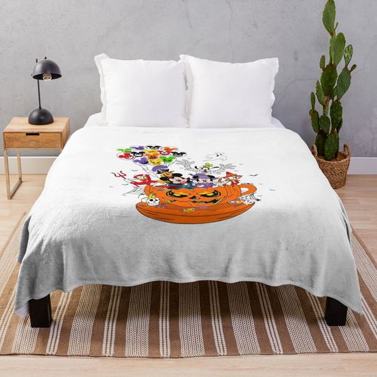 Disney Mickey And Friends Halloween Throw Blanket