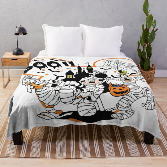Disney Mickey And Friends Halloween Throw Blanket