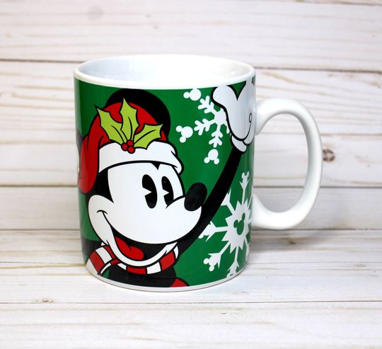 Vintage Disney Christmas Mickey Mouse Mug