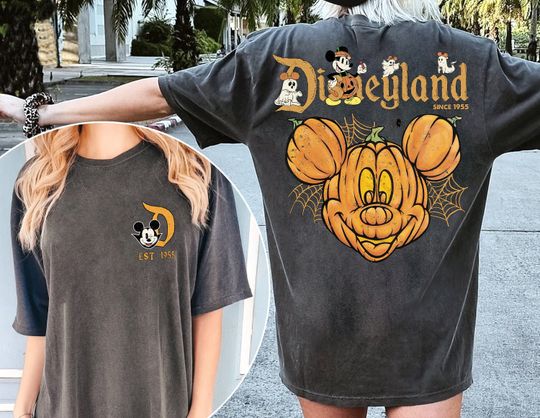 Vintage Disneyland Halloween 2 Side shirt, Disney Mickey Pumpkin shirt, Halloween party