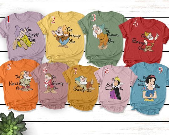 Seven Dwarfs Shirt, Snow White Shirt, Disney Villain Shirt